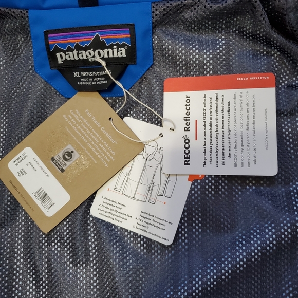 Patagonia Mens 3 in 1 Snowshot Jacket Blue XLarge NWT - Picture 9 of 15
